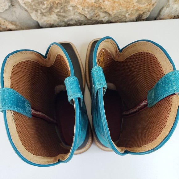Twisted X Work Boots Alloy Toe Women Size 8.5 B Turquoise Aqua Charcoal WXBA001 - Picture 7 of 16